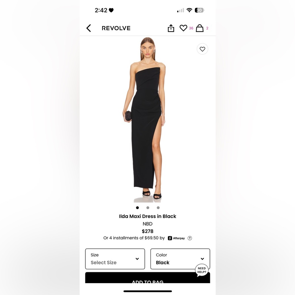 NBD black gown